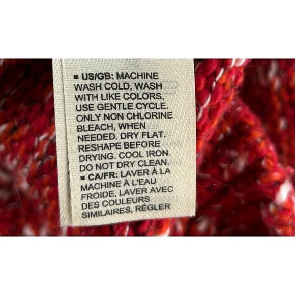 Goodthreads Women Sz XL Short Crewneck Popcorn Marled Red Long Sleeve Sweater R2 - Picture 12 of 13